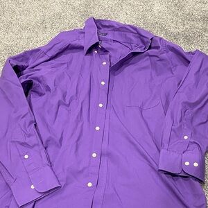 Izod Men's Vibrant Purple Button Down Shirt